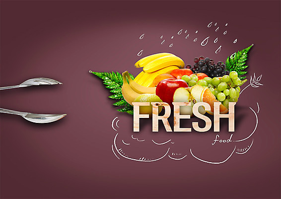 PSD 편집 편집이미지 음식 오렌지 나뭇잎 바나나 집게 사람없음 신선 사과 레몬 청포도 이미지편집 잎 과일 포도 파일형식