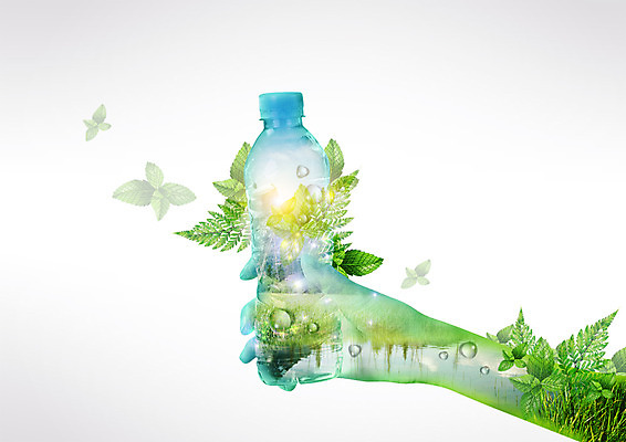 PSD 편집 편집이미지 손 자연 나뭇잎 한명 초록색 환경 물방울 물병 이미지편집 1 컬러 잎 사람 신체부위 물통 생태계 파일형식