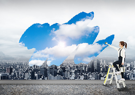 PSD 구름 편집 편집이미지 여자 사다리 페인팅 하늘 한명 서기 빌딩 20대 성인 옆모습 자연보호 환경 그린캠페인 한국인 도시 에코 페인트통 페인트붓 그린슈머 이미지편집 자연요소 1 캠페인 뷰포인트 모션 자연 통 사람 동양인 청년 건물 페인트 도구 붓 보호 파일형식