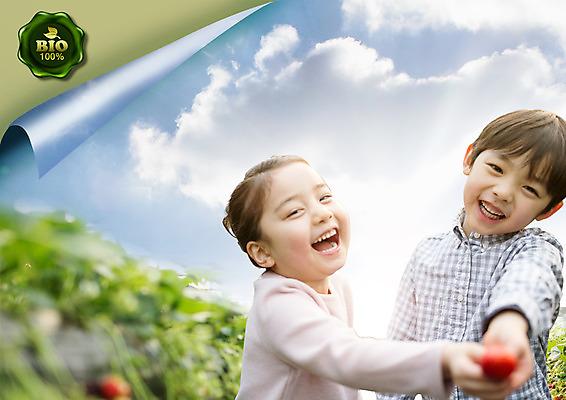 PSD 구름 편집 편집이미지 여자 남자 어린이 하늘 웃음 상반신 두명 라벨 환경 한국인 에코 유기농 바이오 그린슈머 이미지편집 자연요소 웰빙 프레임 표정 사람 동양인 파일형식