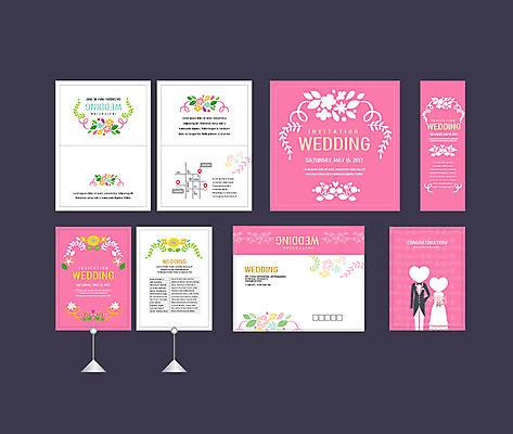 템플릿 배너템플릿 꽃 결혼 이벤트 사람없음 세트 현수막 하트 전단 청첩장 엽서 초대장 약도 소봉투 행사세트 행사템플릿 AI파일 모양 식물 배너 지도 편지봉투 카드_감사 편지 홍보물 파일형식 벡터