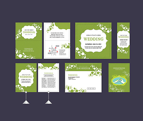 템플릿 배너템플릿 결혼 꽃무늬 나뭇잎 프레임 이벤트 사람없음 초록색 세트 현수막 전단 청첩장 엽서 초대장 약도 소봉투 행사세트 행사템플릿 AI파일 배너 꽃 컬러 잎 지도 무늬 편지봉투 카드_감사 편지 홍보물 파일형식 벡터
