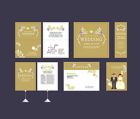 템플릿 배너템플릿 여자 남자 꽃 신부 신랑 결혼 나뭇잎 이벤트 두명 세트 현수막 전단 청첩장 엽서 초대장 약도 당초문 소봉투 행사세트 행사템플릿 AI파일 식물 문양 배너 잎 지도 편지봉투 카드_감사 사람 편지 홍보물 파일형식 벡터