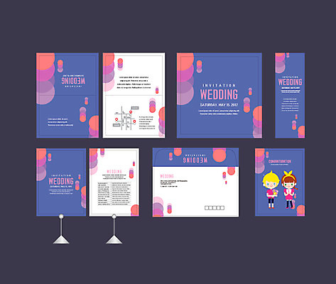 템플릿 배너템플릿 여자 남자 결혼 이벤트 두명 세트 현수막 원형 전단 청첩장 엽서 초대장 약도 소봉투 행사세트 행사템플릿 AI파일 도형 배너 지도 편지봉투 카드_감사 사람 편지 홍보물 파일형식 벡터