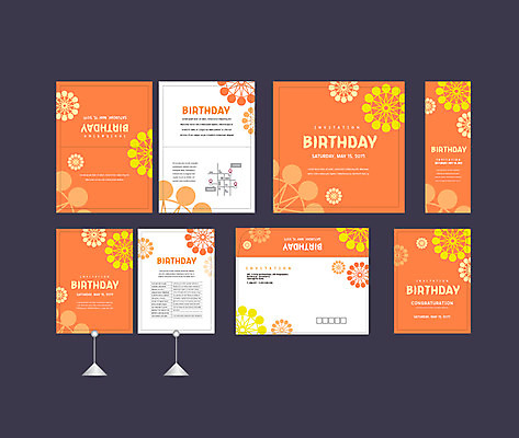 템플릿 배너템플릿 패턴 이벤트 사람없음 세트 주황색 현수막 원형 생일 전단 엽서 초대장 생일축하 약도 소봉투 행사세트 행사템플릿 AI파일 도형 배너 기념일 컬러 지도 무늬 편지봉투 카드_감사 축하 편지 홍보물 파일형식 벡터