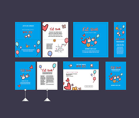 템플릿 배너템플릿 이벤트 사람없음 파란색 세트 현수막 하트 전단 엽서 초대장 생일축하 풍선 약도 돌잔치 첫돌 소봉투 행사세트 행사템플릿 AI파일 모양 배너 컬러 지도 편지봉투 카드_감사 돌_생일 축하 생일 편지 홍보물 파일형식 벡터