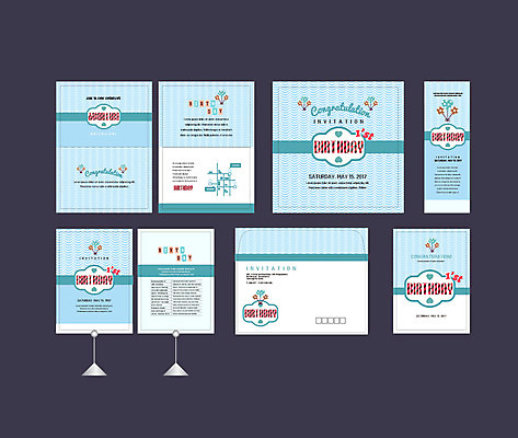 템플릿 배너템플릿 하늘색 이벤트 사람없음 세트 현수막 생일 전단 엽서 초대장 생일축하 풍선 약도 돌잔치 첫돌 소봉투 행사세트 행사템플릿 AI파일 배너 기념일 지도 편지봉투 카드_감사 파란색 돌_생일 축하 편지 홍보물 파일형식 벡터