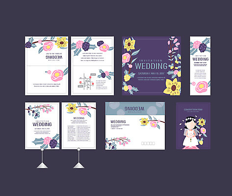 템플릿 배너템플릿 여자 꽃 신부 결혼 한명 이벤트 세트 현수막 전단 청첩장 엽서 초대장 약도 소봉투 행사세트 행사템플릿 AI파일 식물 1 배너 지도 편지봉투 카드_감사 사람 편지 홍보물 파일형식 벡터