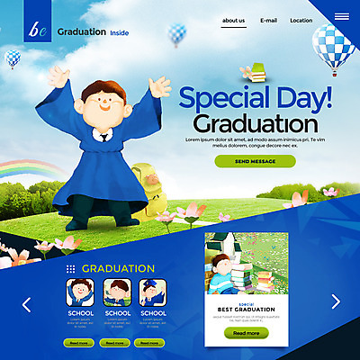 PSD 템플릿 학생 여자 교육 남자 꽃 웹템플릿 학사모 졸업 이벤트페이지 이벤트 여러명 책 열기구 이미지템플릿 식물 모자_잡화 다수 항공교통 사람 페이지 파일형식