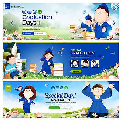 PSD 템플릿 학생 여자 교육 남자 꽃 웹템플릿 학사모 졸업 여러명 책 열기구 이벤트배너 웹배너 이미지템플릿 식물 모자_잡화 배너 다수 항공교통 사람 파일형식