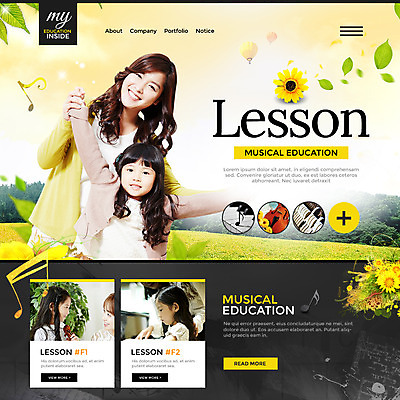 PSD 템플릿 여자 교육 어린이 웹템플릿 이벤트페이지 이벤트 한국인 음악교육 이미지템플릿 음악 사람 동양인 페이지 파일형식