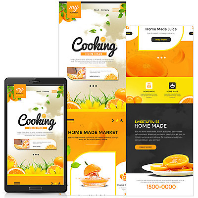 PSD 템플릿 교육 웹템플릿 오렌지 모바일 사람없음 스마트폰 모바일템플릿 모바일웹 이미지템플릿 과일 핸드폰 스마트기기 파일형식