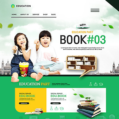 PSD 템플릿 여자 어린이교육 교육 어린이 웹템플릿 이벤트페이지 이벤트 두명 책 한국인 팝콘 소녀만 이미지템플릿 사람 동양인 페이지 여자만 어린이만 파일형식