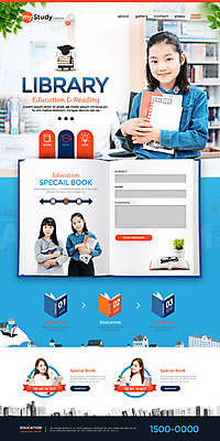 PSD 템플릿 여자 교육 남자 초등학생 어린이 웹템플릿 초등교육 여러명 20대 성인 책 홈페이지 교사 홈페이지시안 한국인 도서관 랜딩페이지 이미지템플릿 직업 학생 다수 사람 동양인 청년 파일형식