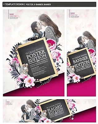 PSD 배너 배너템플릿 여자 가로배너 꽃 딸 ZIP 포스터 세로배너 어린이 액자 가족 엄마 웃음 성인 두명 30대 세트 마주보기 칠판 한국인 현수막 식물 템플릿 관계 모션 표정 사람 동양인 가로 세로 장년 파일형식