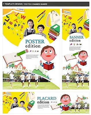 PSD 서양인 배너 알파벳 배너템플릿 여자 어린이교육 교육 남자 가로배너 ZIP 포스터 세로배너 어린이 학교 책가방 소녀 소년 여러명 책 세트 달리기 연필 펜 한국인 현수막 외국인 템플릿 영어 다수 가방 모션 학용품 사람 동양인 가로 세로 필기구 파일형식