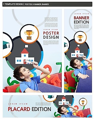 PSD 서양인 배너 배너템플릿 어린이교육 교육 남자 가로배너 ZIP 포스터 세로배너 어린이 학교 한명 소년 상반신 책 세트 숫자 올려보기 현수막 관찰 트로피 확대경 외국인 템플릿 문자 1 모션 사람 가로 세로 상_우승 파일형식