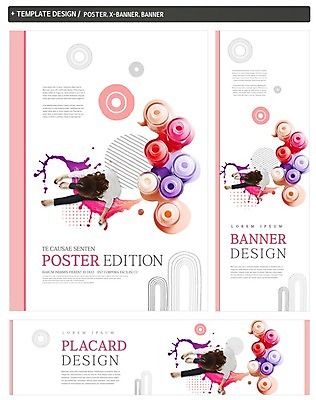 PSD 배너 배너템플릿 여자 가로배너 ZIP 포스터 세로배너 한명 앉기 성인 세트 뷰티 현수막 네일아트 매니큐어 템플릿 1 모션 사람 가로 세로 화장품 파일형식