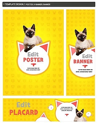 PSD 배너 배너템플릿 가로배너 ZIP 포스터 세로배너 사람없음 반려동물 세트 고양이 현수막 반려 샴고양이 동물 템플릿 포유류 가로 세로 파일형식