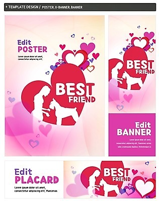 PSD 배너 배너템플릿 가로배너 실루엣 ZIP 포스터 세로배너 세트 현수막 하트 개 반려 모양 템플릿 포유류 촬영기법 가로 세로 파일형식