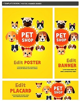 PSD 배너 배너템플릿 가로배너 ZIP 포스터 세로배너 사람없음 세트 현수막 개 반려 애완동물가게 템플릿 포유류 가로 세로 상점 파일형식