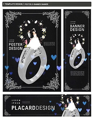 PSD 배너 커플 배너템플릿 여자 남자 가로배너 ZIP 포스터 세로배너 신부 신랑 결혼 성인 두명 세트 현수막 반지 웨딩박람회 템플릿 장신구 관계 사람 이벤트 가로 세로 박람회 파일형식
