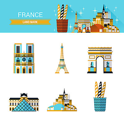 아이콘 사람없음 건물 프랑스 바게트 에펠탑 개선문 노트르담대성당 랜드마크 루브르박물관 몽마르트르 2D아이콘 AI파일 건축물 유럽 빵 성당 박물관 파리 파일형식 벡터