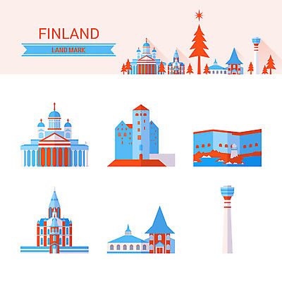 아이콘 핀란드 사람없음 건물 대성당 랜드마크 산타클로스마을 우스펜스키성당 헬싱키 푸이요타워 2D아이콘 AI파일 건축물 북유럽 성당 탑 파일형식 벡터