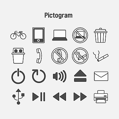 아이콘 담배 사람없음 노트북 스마트폰 픽토그램 자전거 소리 금지 쓰레기통 이메일 인쇄기 재생 빨리감기 되감기 전원버튼 2D아이콘 AI파일 버튼 전자제품 핸드폰 스마트기기 바이크 전원_전기 파일형식 벡터