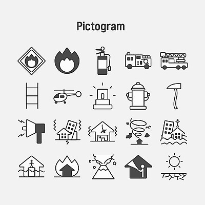 아이콘 사람없음 건물 픽토그램 전기에너지 홍수 재해 화재 가뭄 태풍 분화 정전 지진 2D아이콘 AI파일 건축물 날씨 에너지 자연재해 사건 파일형식 벡터