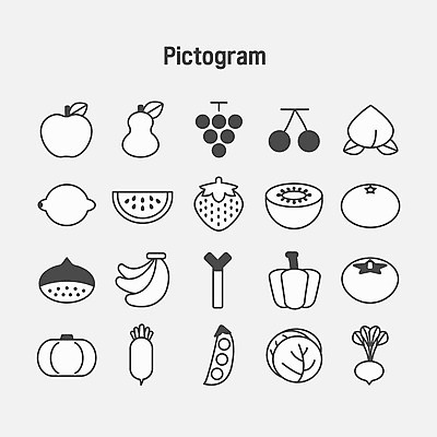 아이콘 채소 과일 딸기 호박 포도 귤 수박 파프리카 바나나 키위 감 사람없음 픽토그램 배 체리 밤 무 레몬 완두콩 양배추 복숭아 파 적환무 2D아이콘 AI파일 콩 뿌리채소 견과류 파일형식 벡터