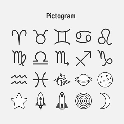아이콘 별 사람없음 픽토그램 별자리 행성 인공위성 로켓 달 우주선 태양계 2D아이콘 AI파일 자연요소 통신 우주 파일형식 벡터