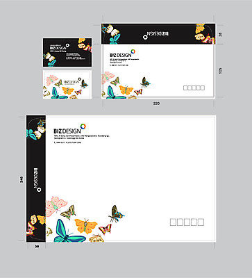 템플릿 나비 여러마리 명함 명함템플릿 서류봉투 편지봉투 사람없음 세트 패키지 봉투템플릿 우편봉투 비즈디자인 봉투디자인 이미지템플릿 AI파일 다수 곤충 봉투 편지 우편물 파일형식 벡터