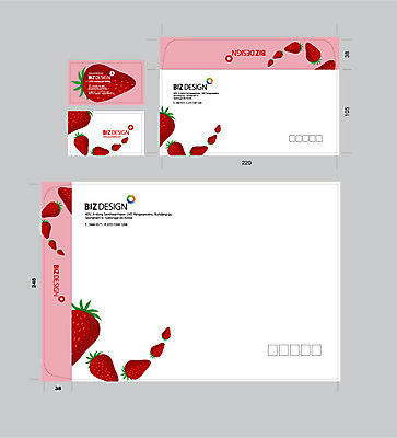 템플릿 명함 딸기 명함템플릿 서류봉투 편지봉투 사람없음 세트 패키지 봉투템플릿 우편봉투 비즈디자인 봉투디자인 이미지템플릿 AI파일 과일 봉투 편지 우편물 파일형식 벡터