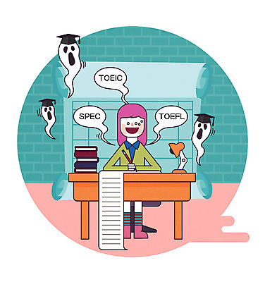 전신 학생 여자 대학생 일러스트 영어교육 한명 앉기 성인 유령 책상 신학기 신입생 부담 국내일러스트 AI파일 1 영어 교육 가구 모션 사람 파일형식 벡터