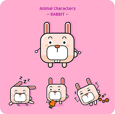 캐릭터 동물캐릭터 일러스트 사람없음 귀여움 당근 토끼 토끼캐릭터 변 일러캐릭터 AI파일 동물 컨셉 포유류 뿌리채소 반려동물 파일형식 벡터