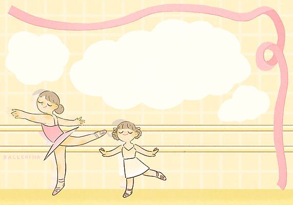 전신 PSD 여자 리본 어린이 일러스트 프레임 성인 두명 춤 바 발레리나 장래희망 무용실 프레임일러스트 국내일러스트 문화예술 사람 발레 파일형식