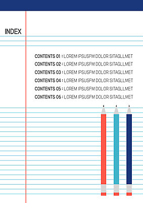 템플릿 내지 사람없음 연필 줄무늬 메모지 프레젠테이션 문서템플릿 서식 레이아웃 문서 제안서 목차 이미지템플릿 AI파일 무늬 학용품 필기구 사무용품 파일형식 벡터