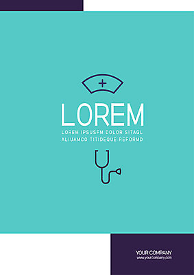 템플릿 표지 의학 청진기 사람없음 픽토그램 사각형 프레젠테이션 문서템플릿 서식 레이아웃 문서 제안서 간호사모자 이미지템플릿 AI파일 도형 모자_잡화 의료기기 파일형식 벡터