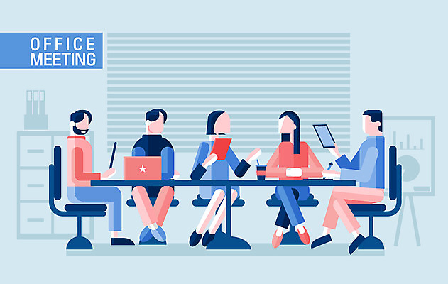 전신 여자 남자 일러스트 회사 회의 협력 앉기 여러명 성인 노트북 태블릿 사무실 직장인 비즈니스맨 비즈니스우먼 책상 얼굴없음 국내일러스트 AI파일 직업 가구 다수 비즈니스 모션 사람 전자제품 스마트기기 파일형식 벡터