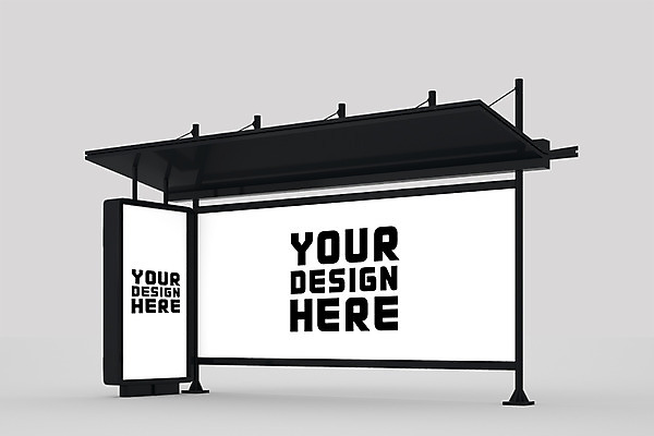 PSD 편집 편집이미지 프레임 광고판 사람없음 그래픽 3D 버스정류장 디지털합성 옥외간판 옥외광고 디지털아트 목업 편집실사 편집3D 간판 알림판 역 CG 판 파일형식