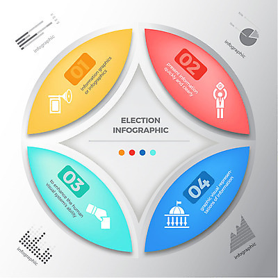 일러스트 그래프 사람모양 인포그래픽 원형 투표 선거 마름모 국회의사당 국내일러스트 AI파일 모양 도형 민주주의 파일형식 벡터