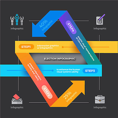 화살표 서류가방 일러스트 인포그래픽 투표 선거 투표함 국내일러스트 AI파일 가방 민주주의 파일형식 벡터