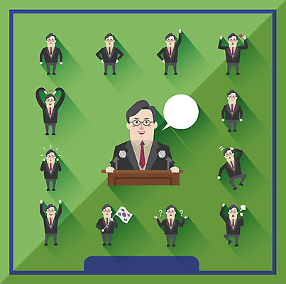 남자 말풍선 일러스트 모션 여러명 성인 세트 만세 물음표 하트 태극기 선거 단상 선거유세 대선후보 대통령선거 국내일러스트 AI파일 모양 기호 다수 사람 국기 민주주의 후보 파일형식 벡터