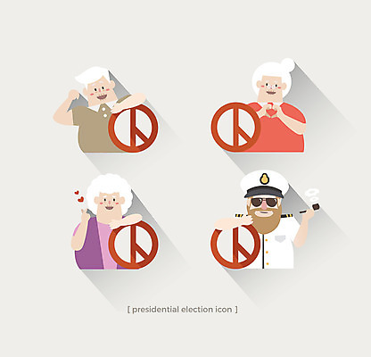 여자 할아버지 노년 남자 할머니 일러스트 여러명 성인 세트 도장 하트 선거 선장 기표봉 기표문양 유권자 국내일러스트 AI파일 모양 문양 다수 사람 투표 민주주의 파일형식 벡터