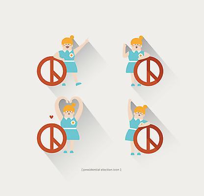 여자 일러스트 여러명 성인 세트 도장 하트 선거 기표봉 기표문양 유권자 국내일러스트 AI파일 모양 문양 다수 사람 투표 민주주의 파일형식 벡터