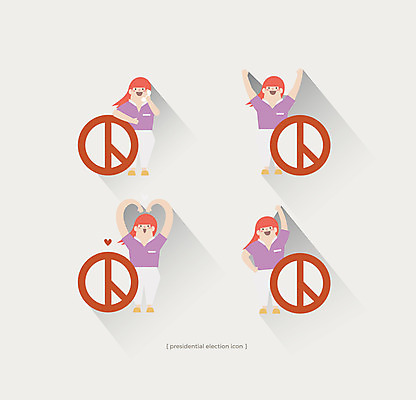 여자 일러스트 여러명 성인 세트 도장 하트 선거 기표봉 기표문양 유권자 국내일러스트 AI파일 모양 문양 다수 사람 투표 민주주의 파일형식 벡터