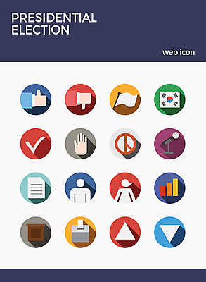 아이콘 여자 남자 그래프 세트 엄지손가락 깃발 태극기 투표 하락 마이크 체크표시 플랫아이콘 문서 상승 투표함 단상 2D아이콘 AI파일 음향기기 컨셉 손가락 사람 국기 선거 확인 파일형식 벡터