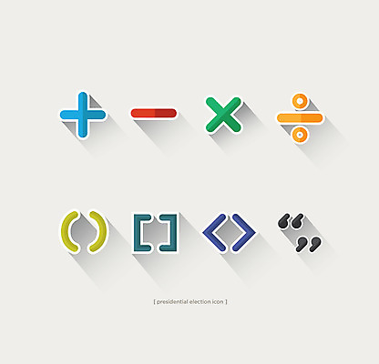 아이콘 사람없음 세트 덧셈 플러스 뺄셈 하이픈 플랫아이콘 수학기호 나누기 곱셈 괄호 큰따옴표 2D아이콘 AI파일 기호 수학 파일형식 벡터