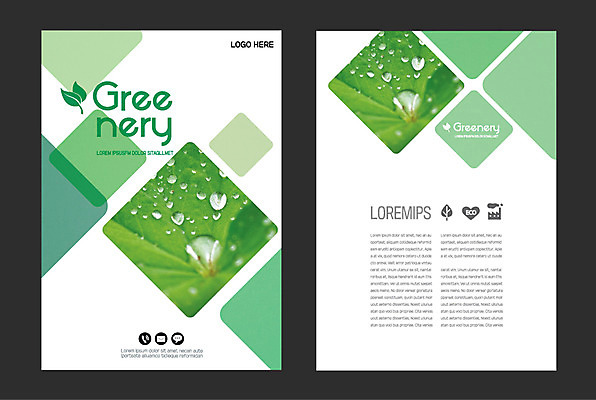 잎 일러스트 사람없음 연두색 사각형 물방울 그리너리 국내일러스트 AI파일 도형 식물 초록색 파일형식 벡터 트랜드컬러